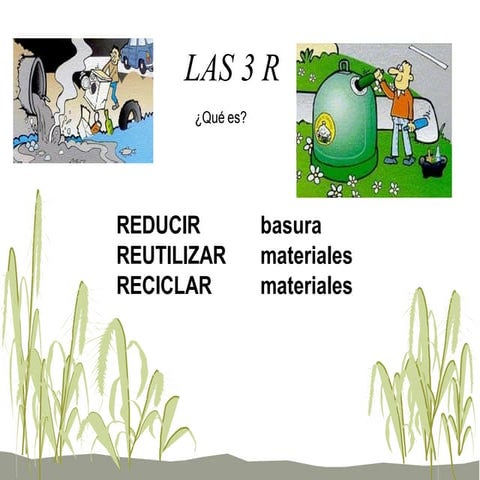LAS 3 R (RECICLAR, REDUCIR, REUTILIZAR) | PPS
