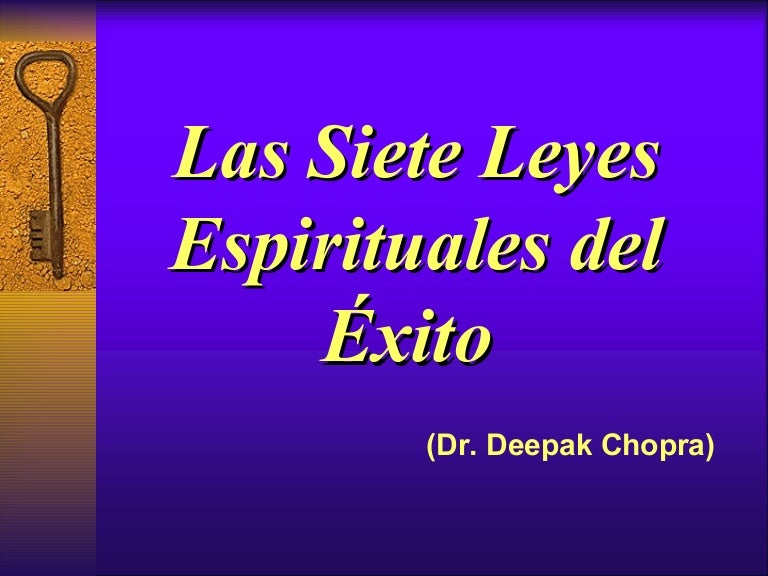 Descargar Las 7 Leyes Espirituales Del Exito Pdf Ley