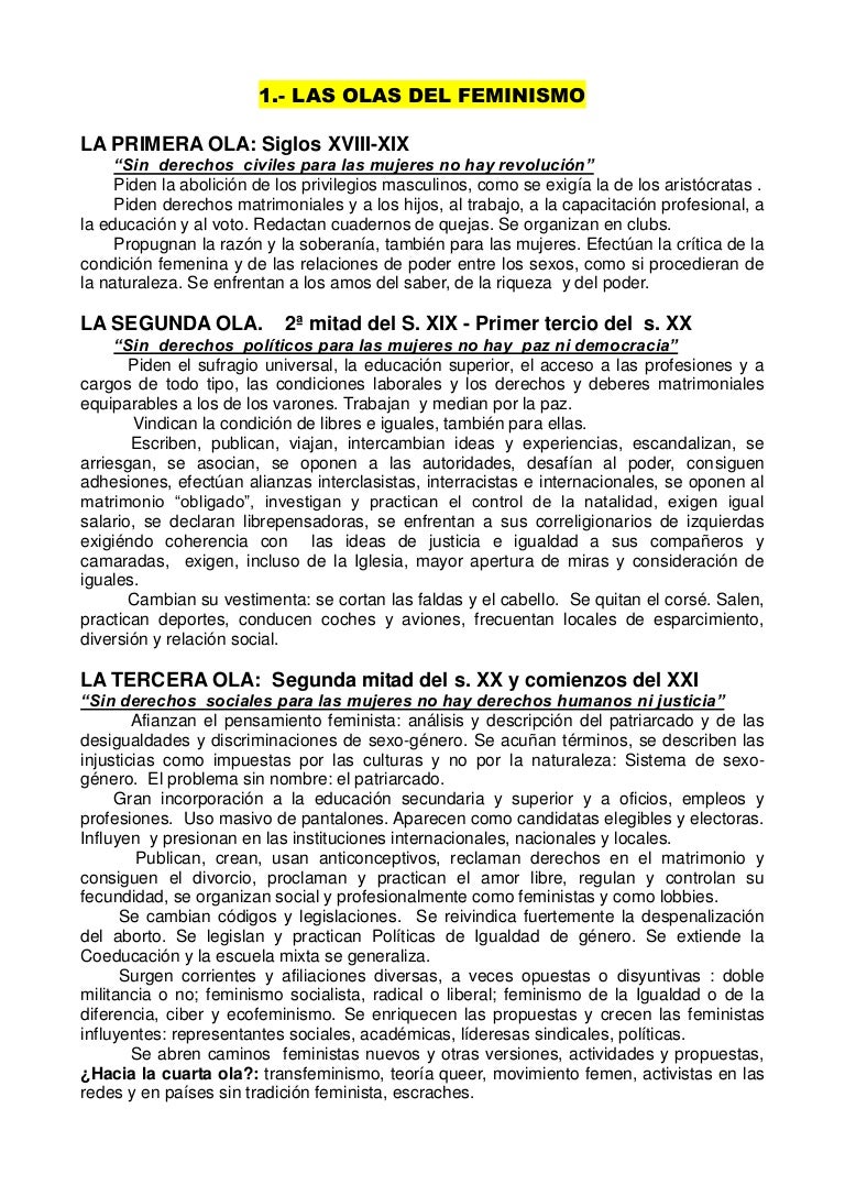 Las Olas Del Feminismo