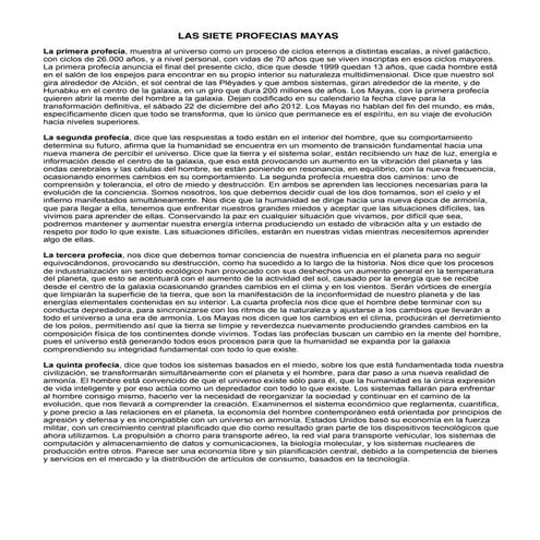 LAS SIETE PROFECIAS MAYAS