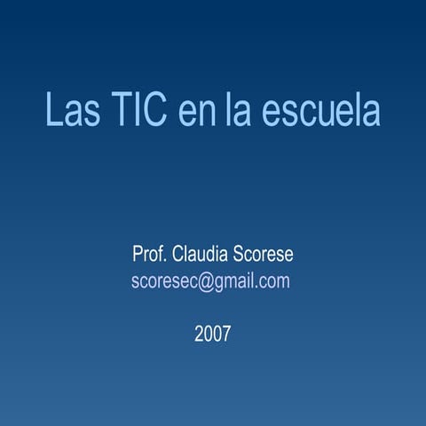 Las TIC en la escuela
