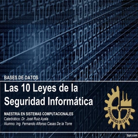 Las 10 leyes de la Seguridad Informatica | PPT