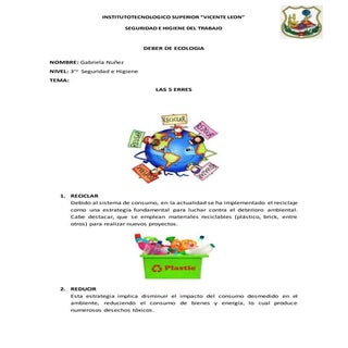 Las 5 erres Ecologia