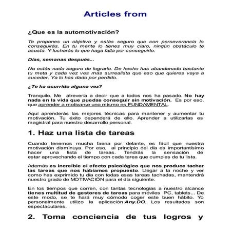 Las 7 claves de la automotivacion