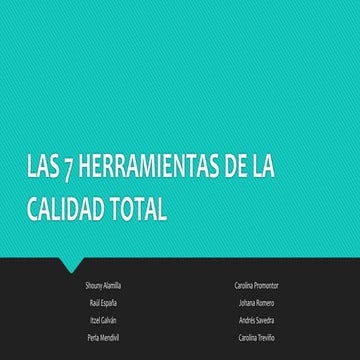 Las 7 herramientas de la calidad total