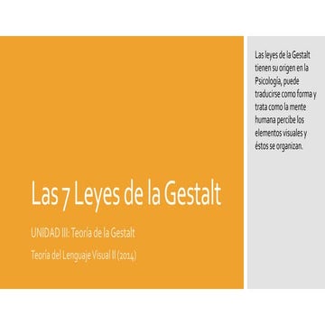 Las 7 leyes de la gestalt