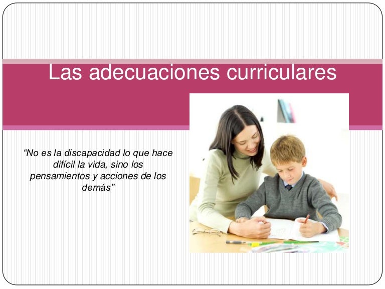 Las adecuaciones curriculares