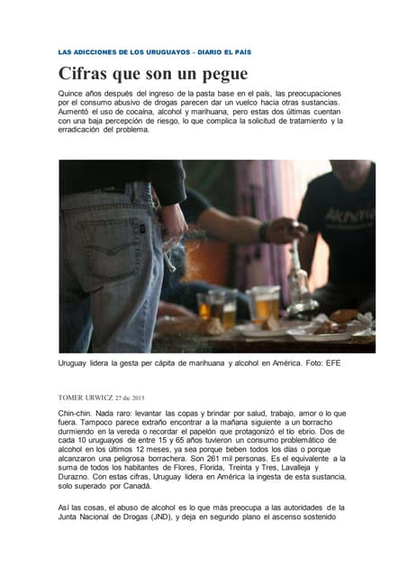 Las adicciones de los uruguayos - n...