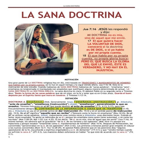 La sana doctrina