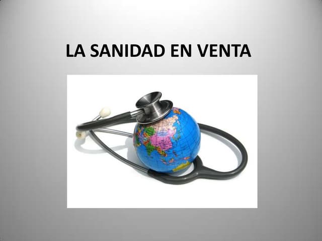 La sanidad en venta