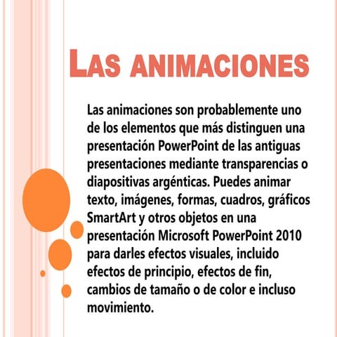 Las animaciones | PPTX