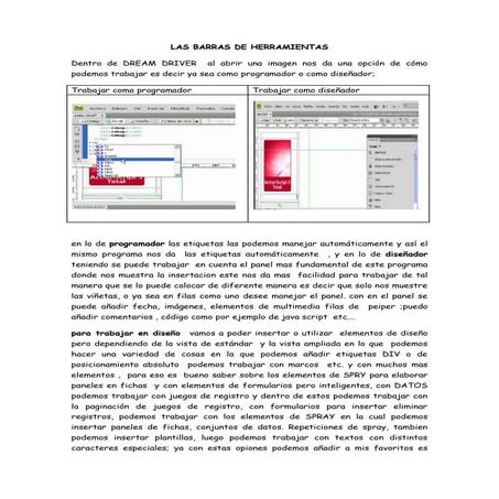 Las barras de herramientas