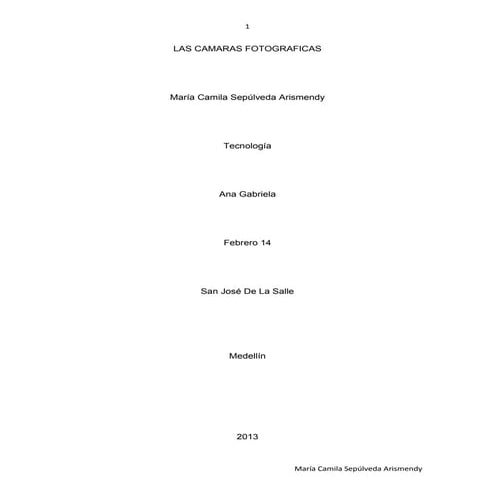Las camaras fotograficas