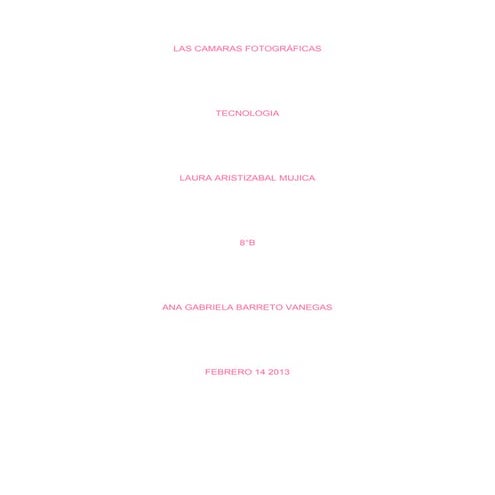 Las camaras fotográficas laura