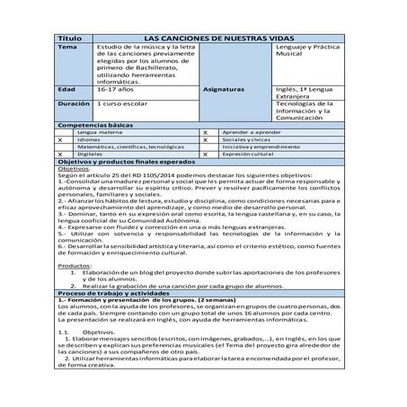 Las canciones de nuestras vidas