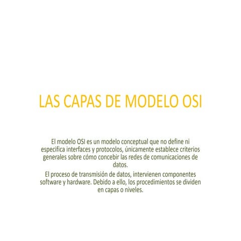 Las capas de modelo osi