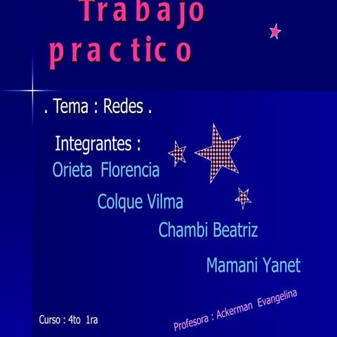 trabajo sobre Redes informaticas