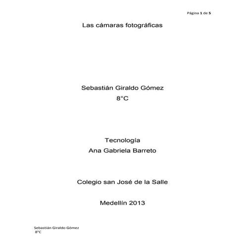 Las cámaras fotográficas