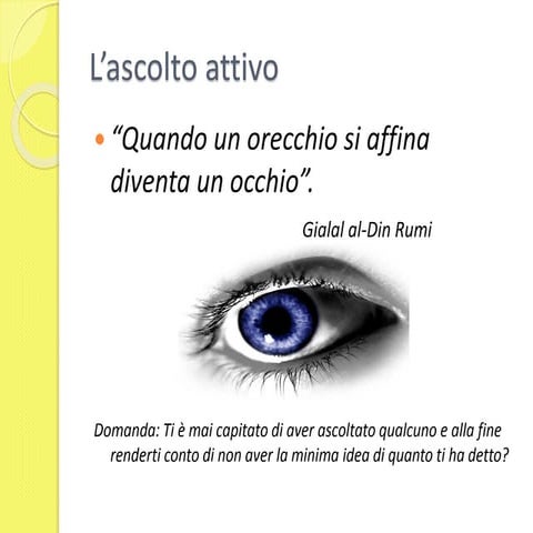 L'ascolto attivo