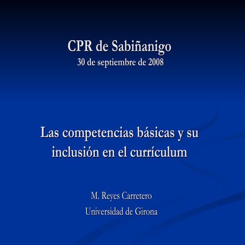 Las competencias basicas y su inclusion en el curriculo