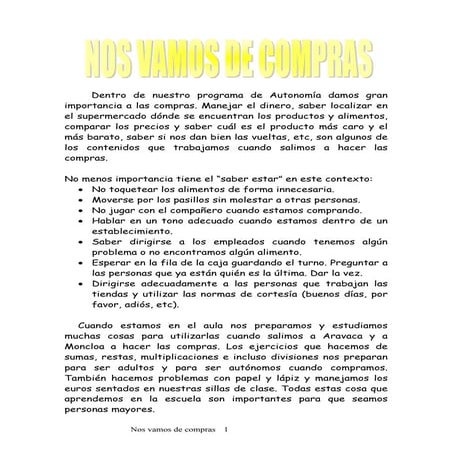 Las compras | PDF