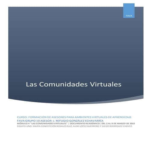 Las comunidades virtuales