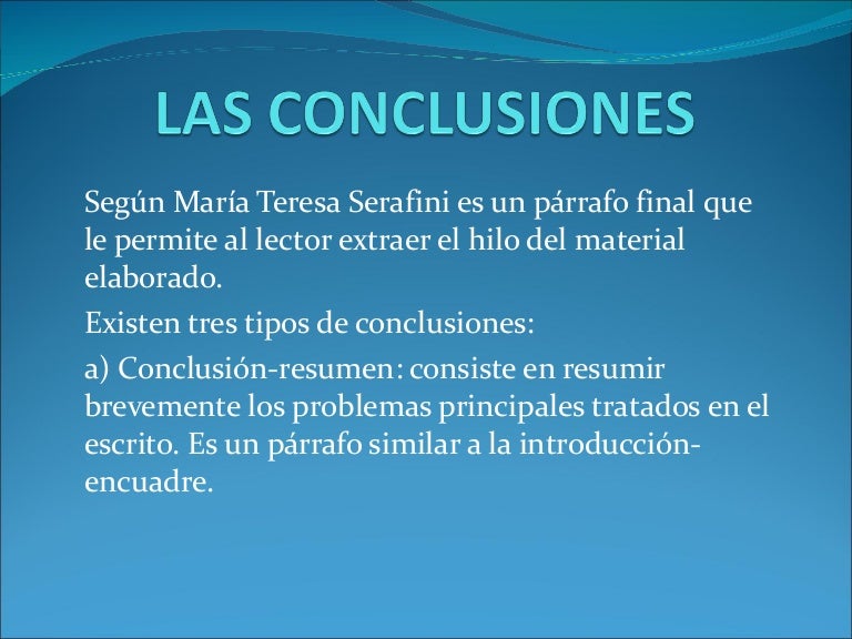 las-conclusiones