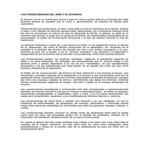 Efectos Del Divorcio En Los Adolescentes Las Consecuencias De Un