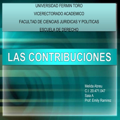 Las contribuciones