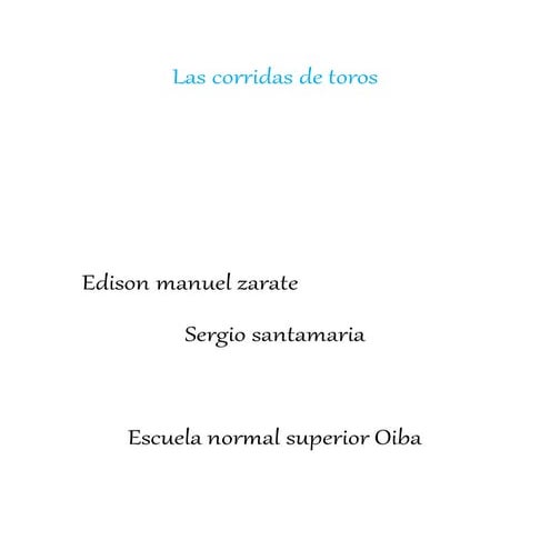 Las corridas de toros