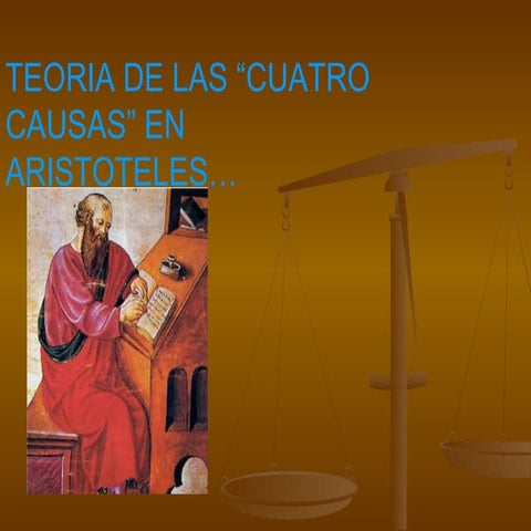 Las cuatro causas en Aristoteles.