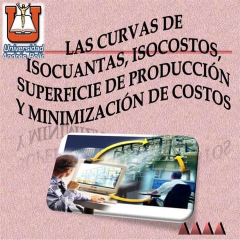 Las curvas de isocuantas, isocostos, superficie
