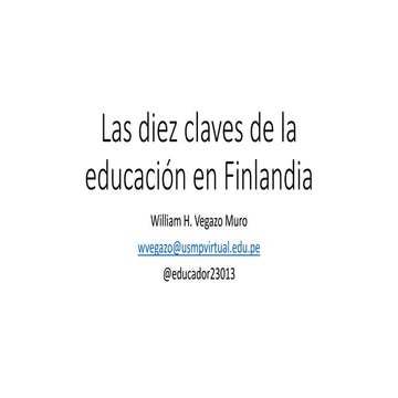 Las diez claves de la educación en Finlandia 