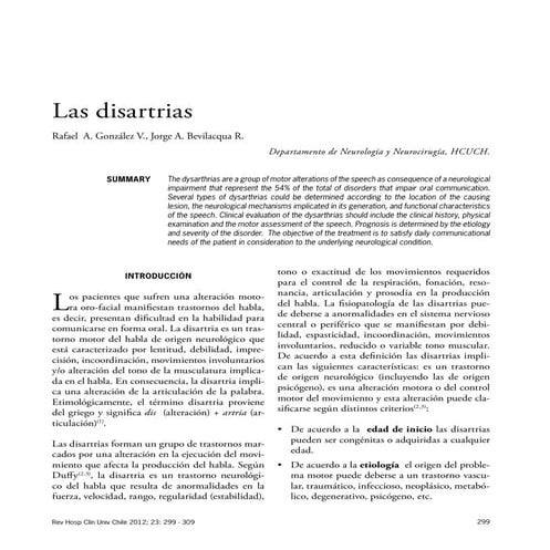 Las disartrias