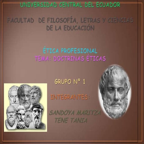  Las doctrinas eticas
