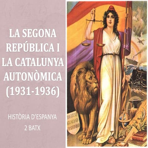 La segona república i la catalunya autonòmica