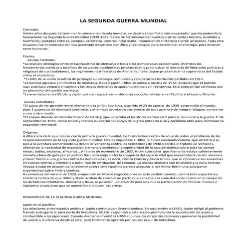 La segunda guerra mundial