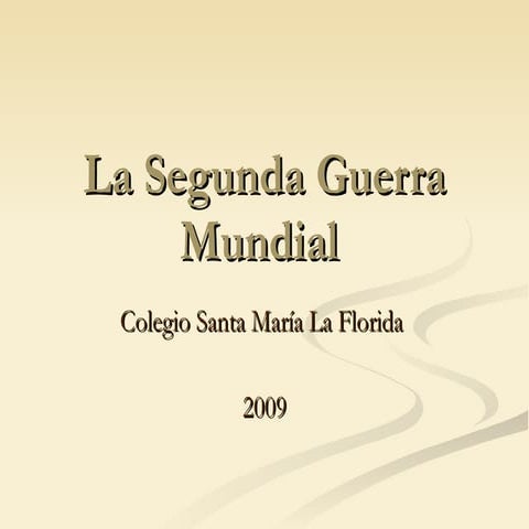 La segunda guerra mundial