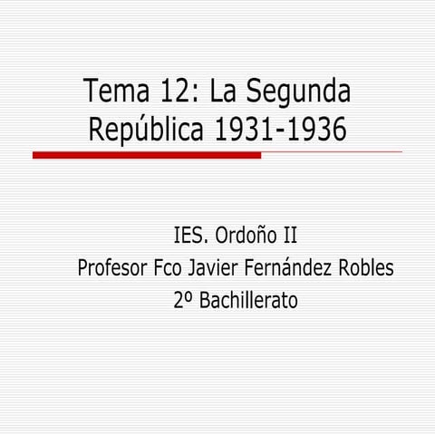 La segunda republica