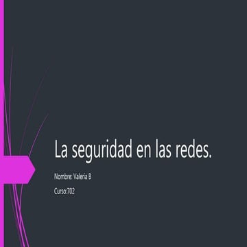 La seguridad en las redes sociales valeria barrero | PPTX