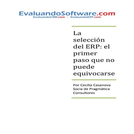 La selección del erp