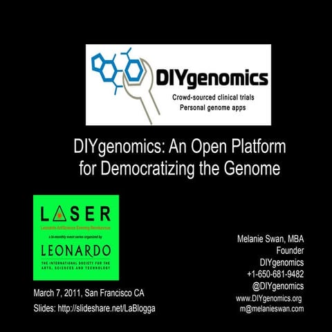 DIYgenomics: An Open Platform for Democratizing the Genome
