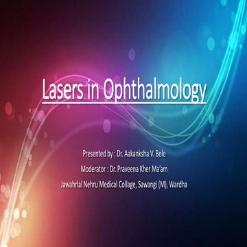 Laser in Ophthalmology