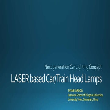 Laser based car lighting