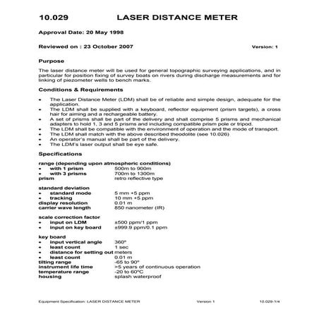 Laser distance meter | PDF