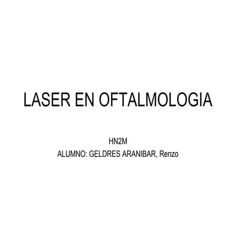 Láser en Oftalmologia 