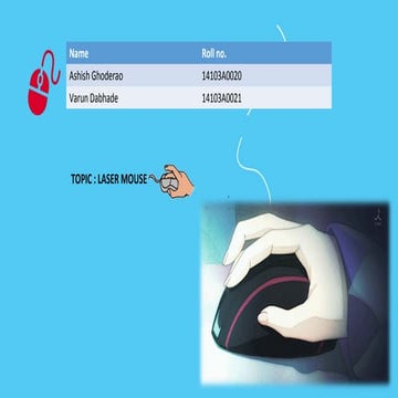 Laser mouse with graphics and audio 