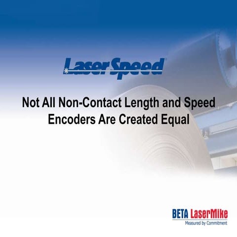 LaserSpeed: Not All Non-Contact Length and Speed Encoders Are Created Equal