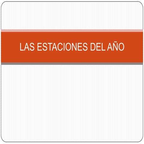 Las estaciones del año