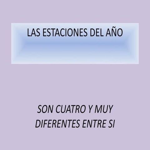 Las estaciones del año